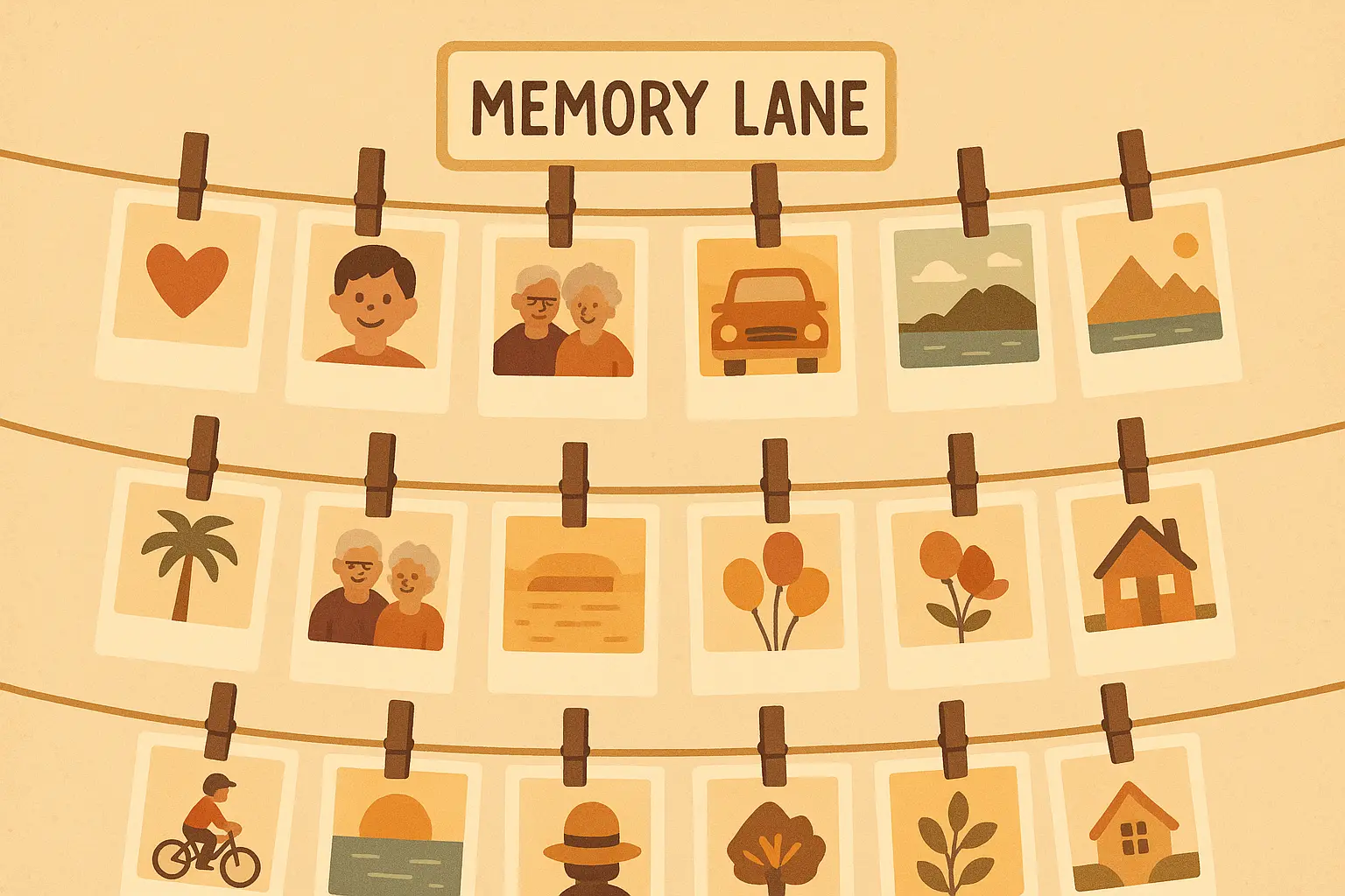 DIY memory display with photos and crafts