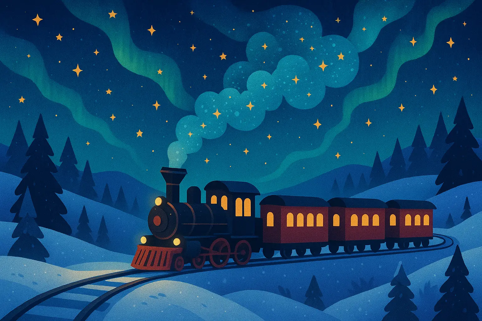 Cozy reading nook with Christmas decorations