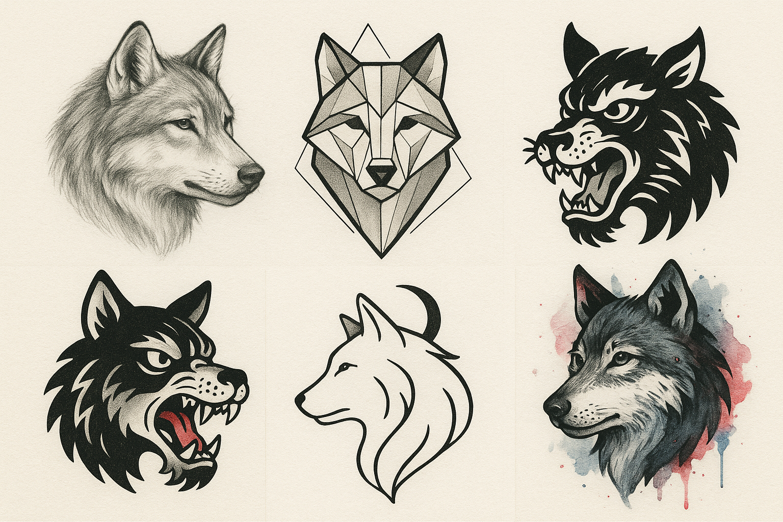 Lone wolf tattoo designs showcase