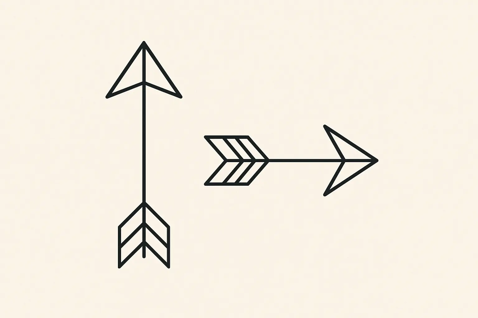 Best friend matching arrow tattoo designs