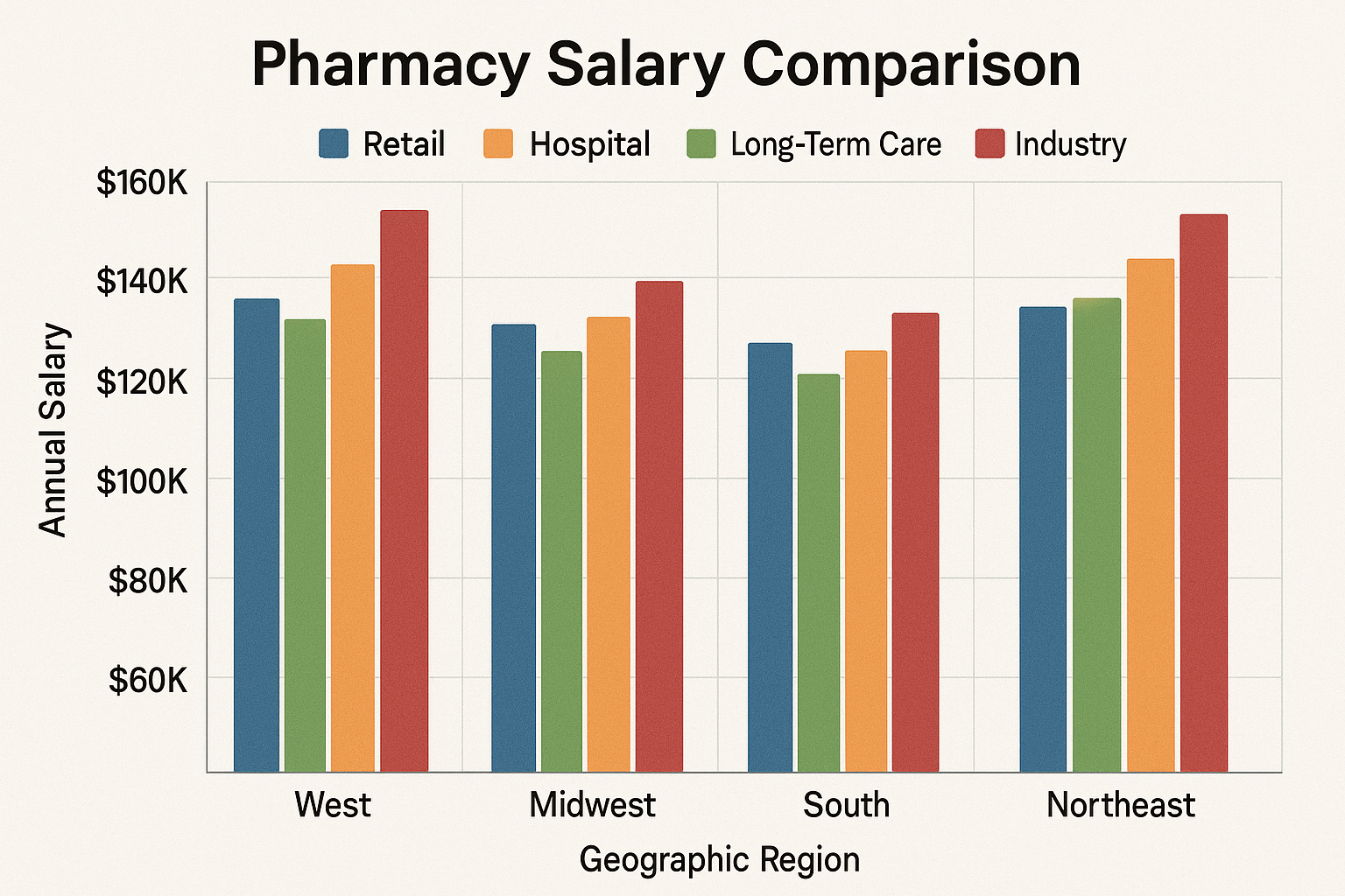 Industry sector salary comparison