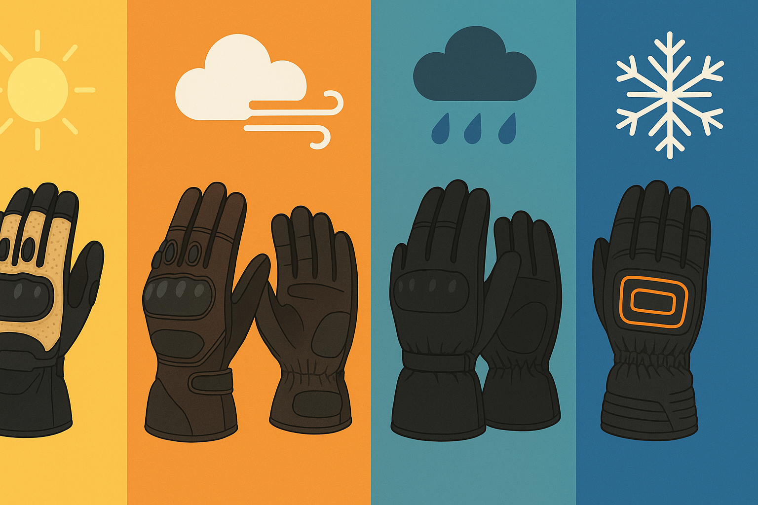 Weather considerations for women's motorcycle gloves