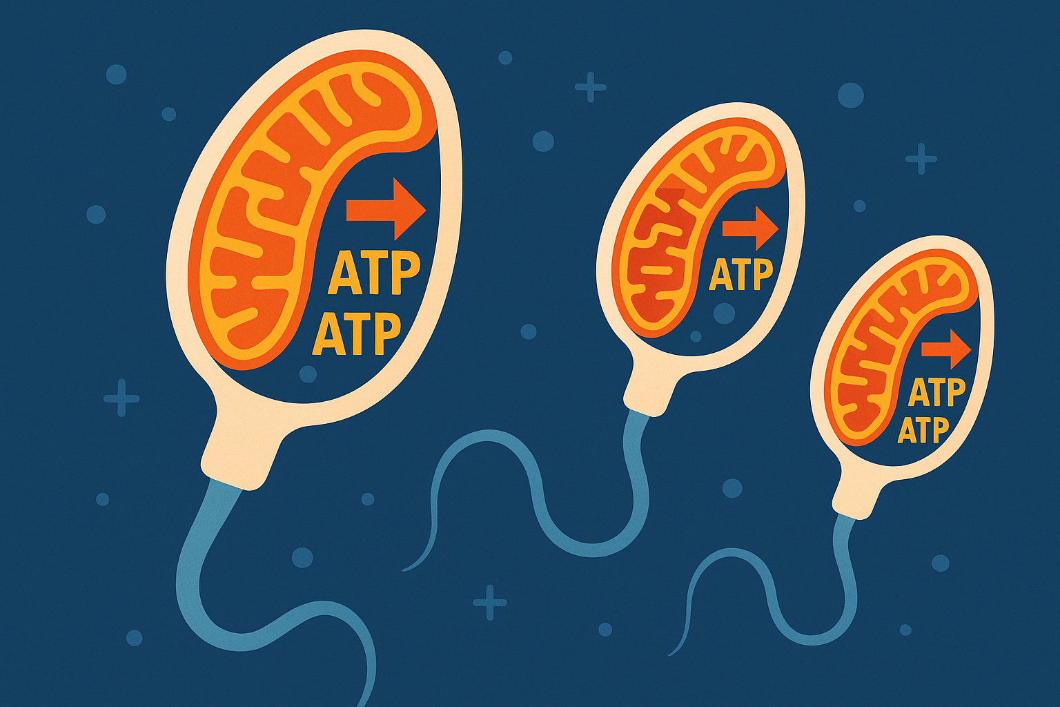 Cellular energy production in sperm development