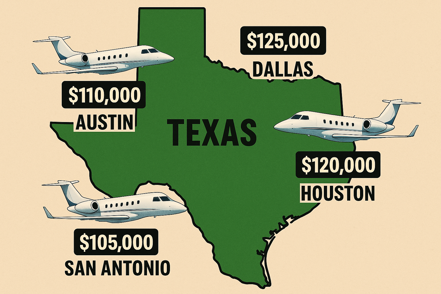 Texas corporate aviation salary opportunities