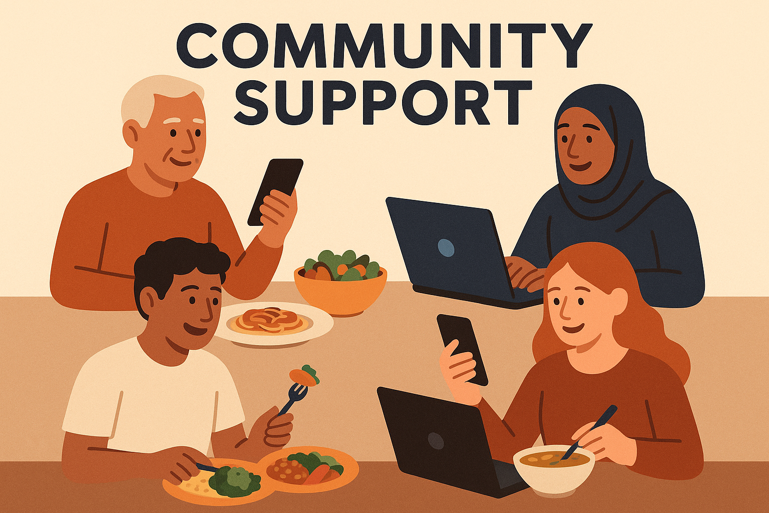 Community support in diabetic meal planning