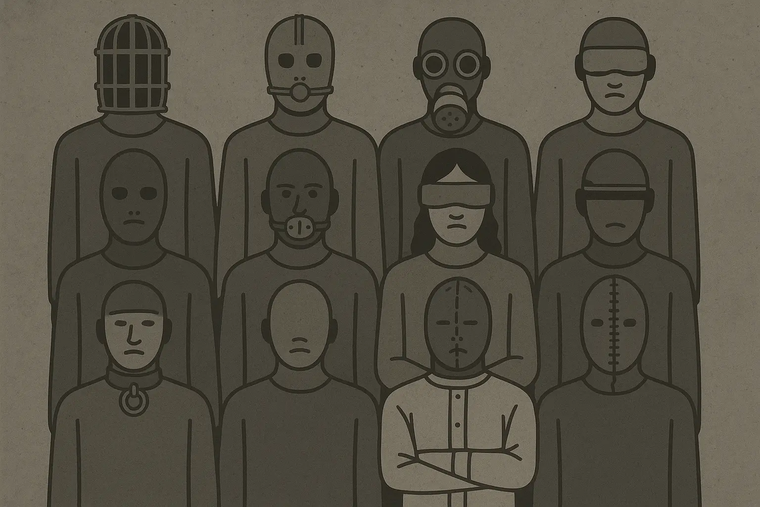 Authoritarian control dystopian themes