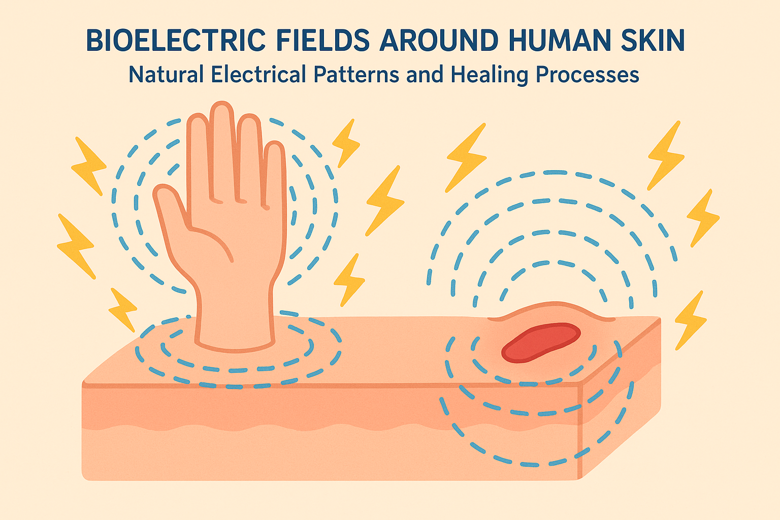 Bioelectric fields in skin healing processes