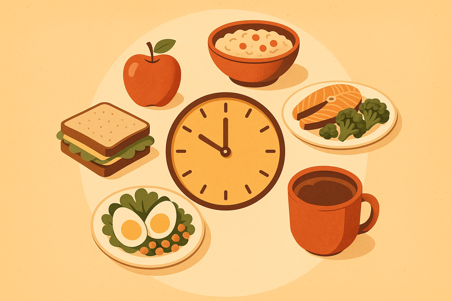 Circadian nutrition hormone timing chart