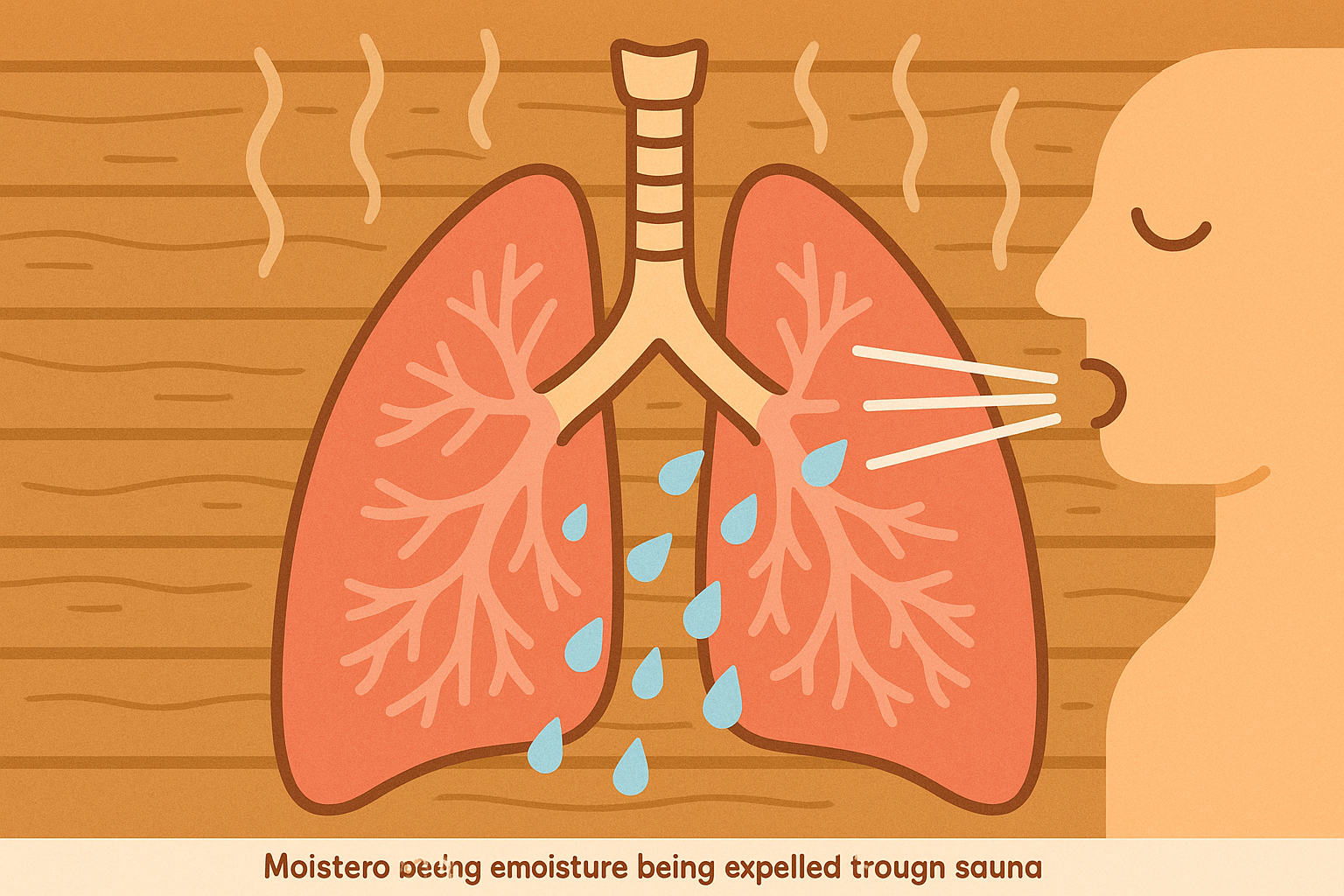 Respiratory water loss in sauna