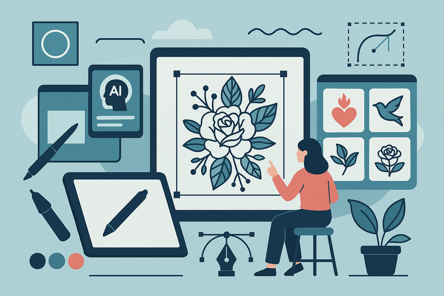 AI tattoo design process visualization