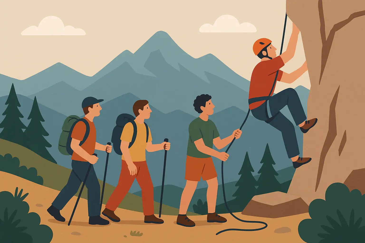 Bachelor party adventure activities and outdoor celebration
