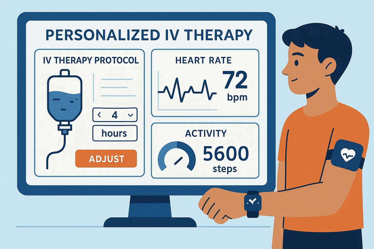 Personalized IV therapy monitoring and optimization