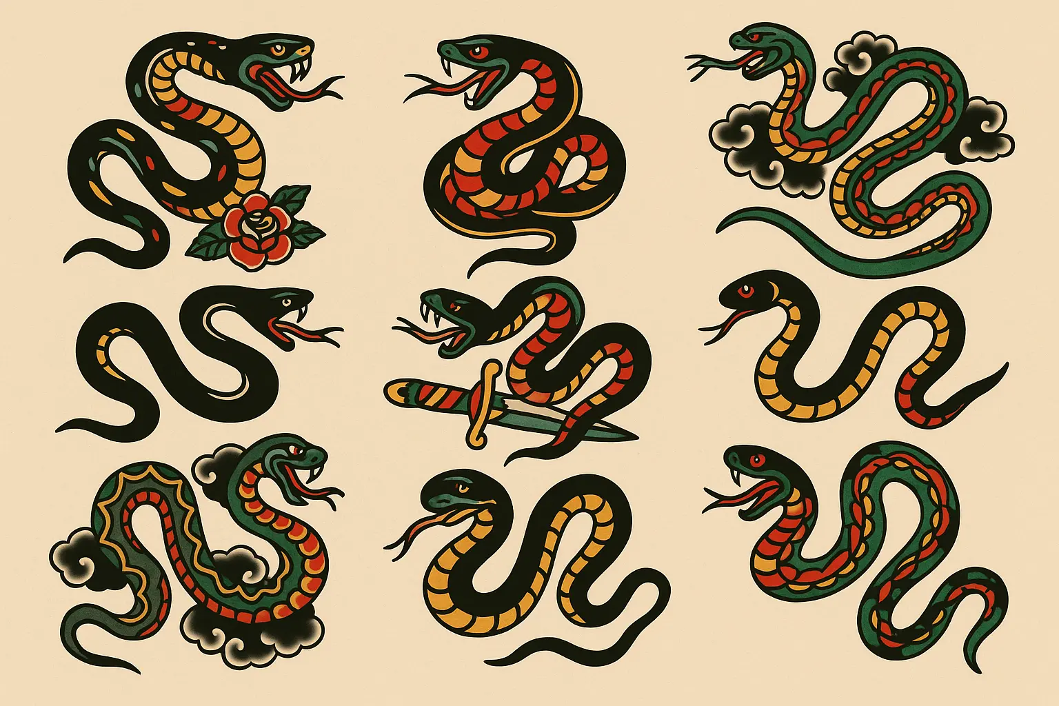 26 Traditional Snake Tattoos That Will Transform Your Body Art Journey