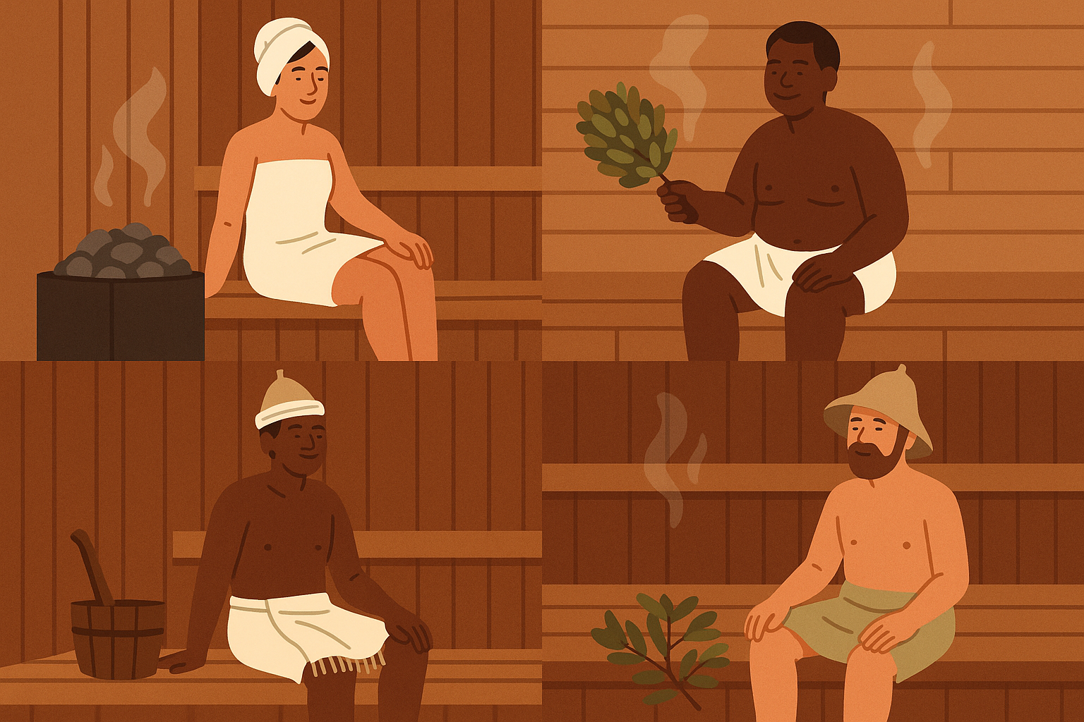 Traditional Finnish sauna culture and clothing traditions