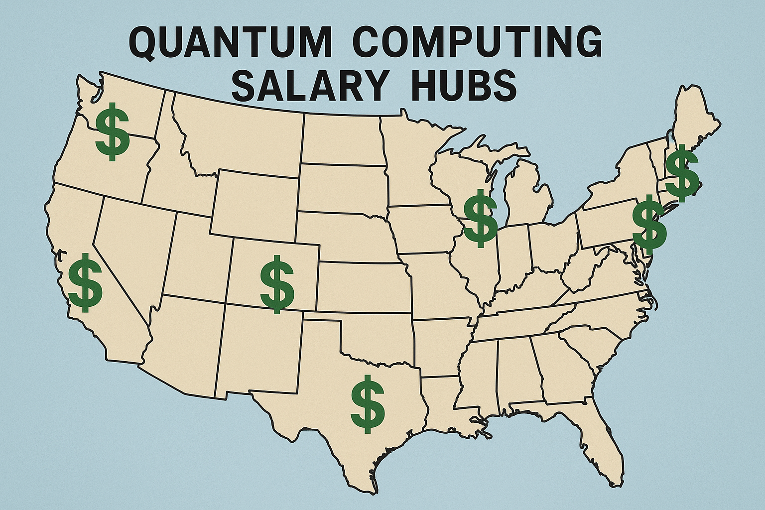 Geographic quantum salary distribution map