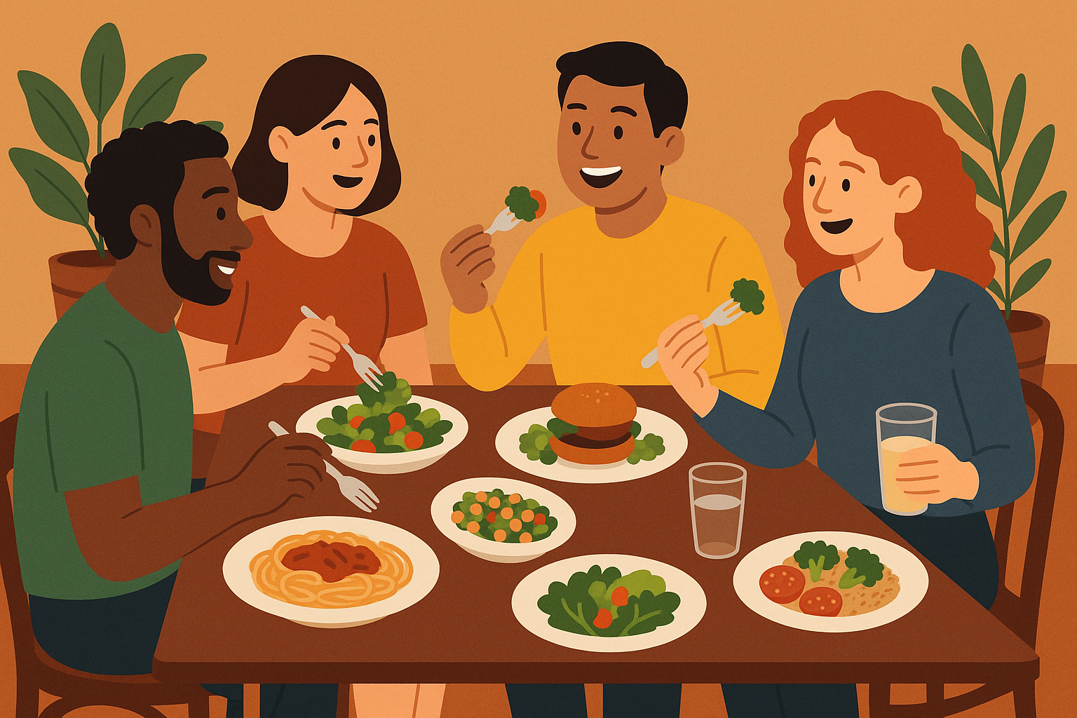 Social dining with flexitarian approach