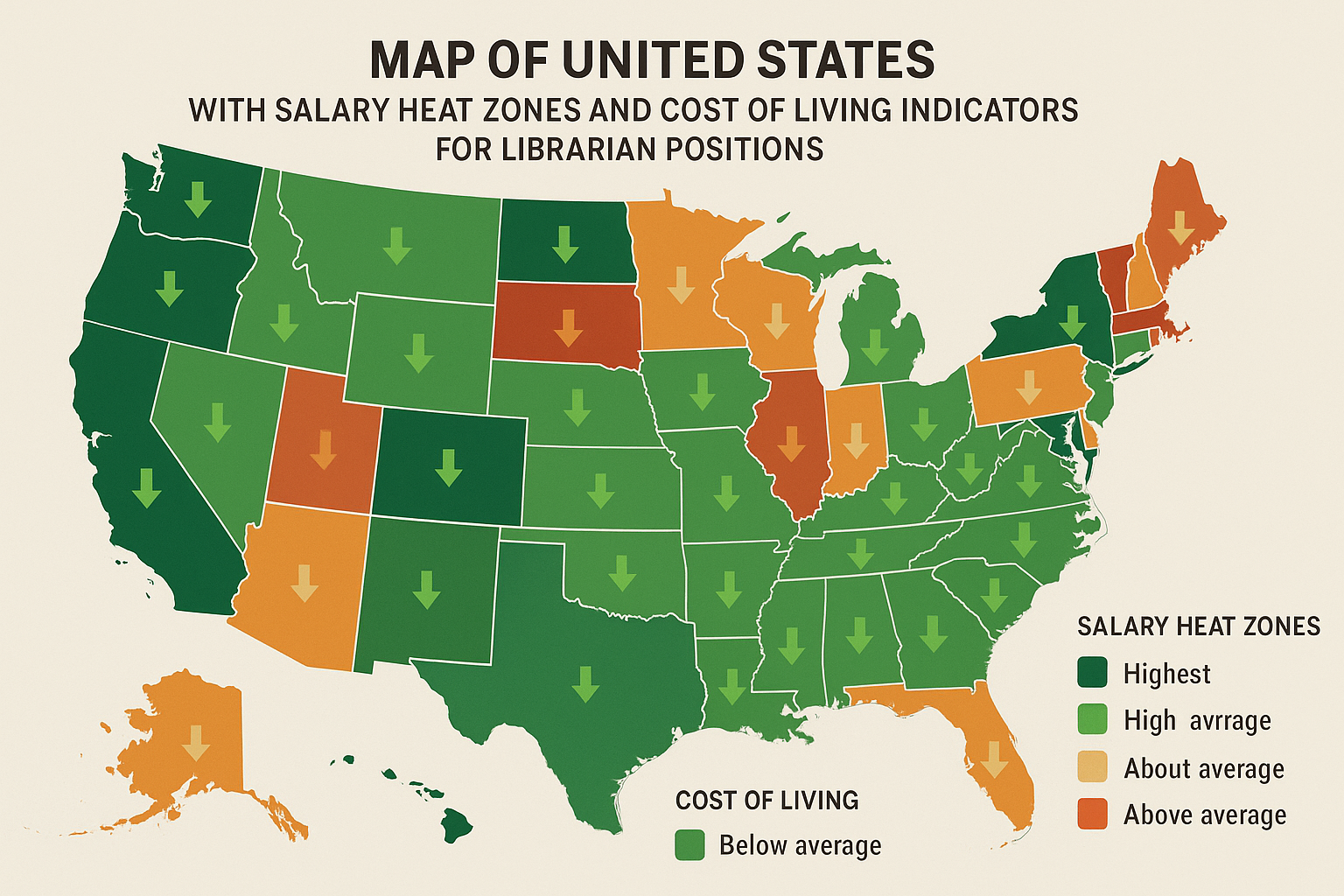 Geographic salary differences for librarians