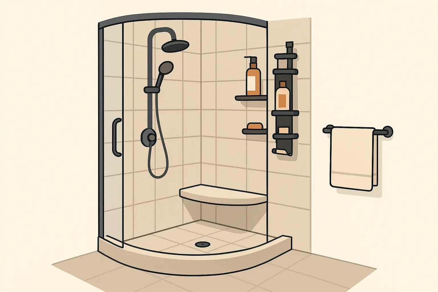 Accessibility-focused walk-in shower designs