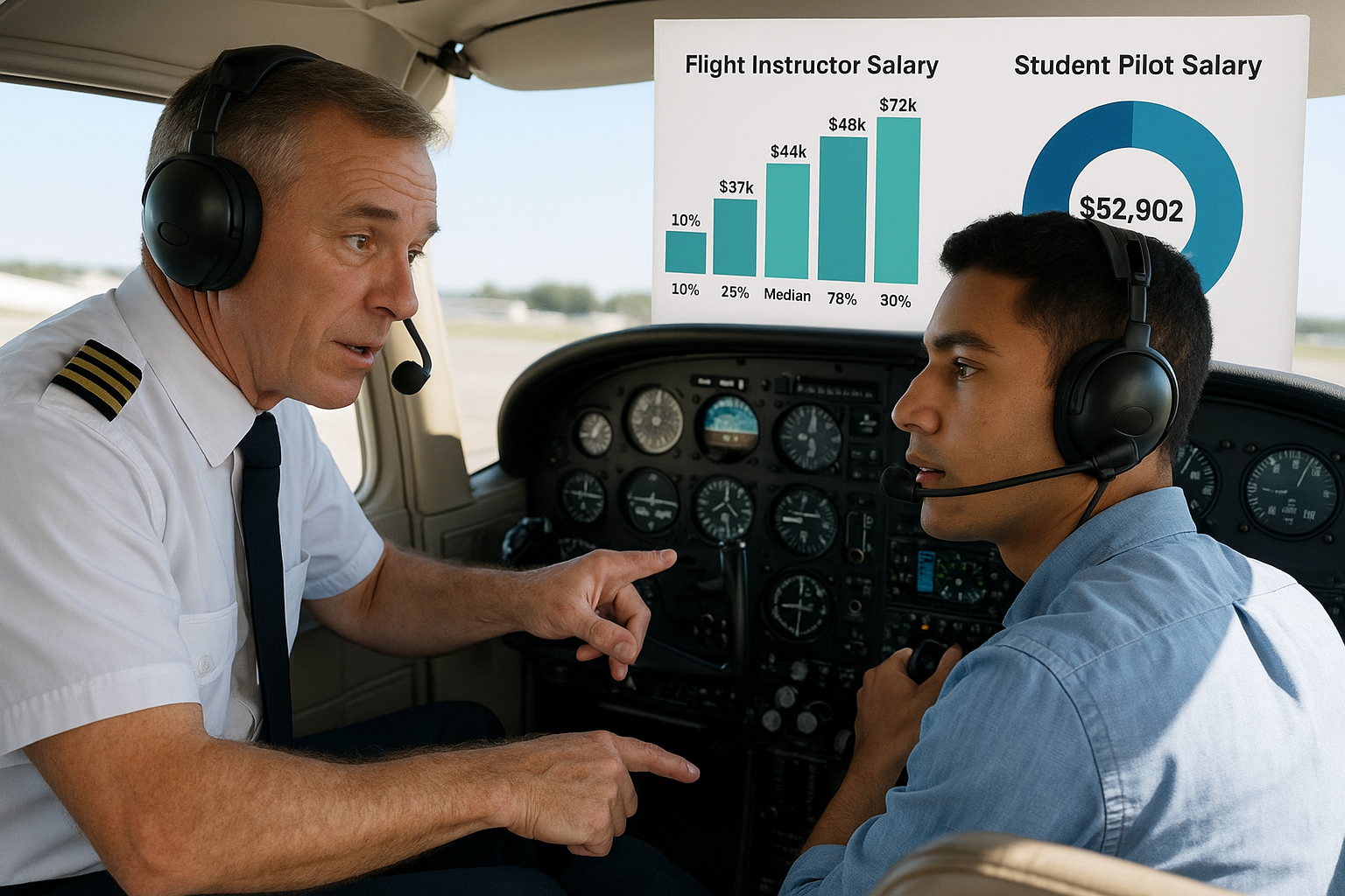 Flight instructor salary breakdown by experience level