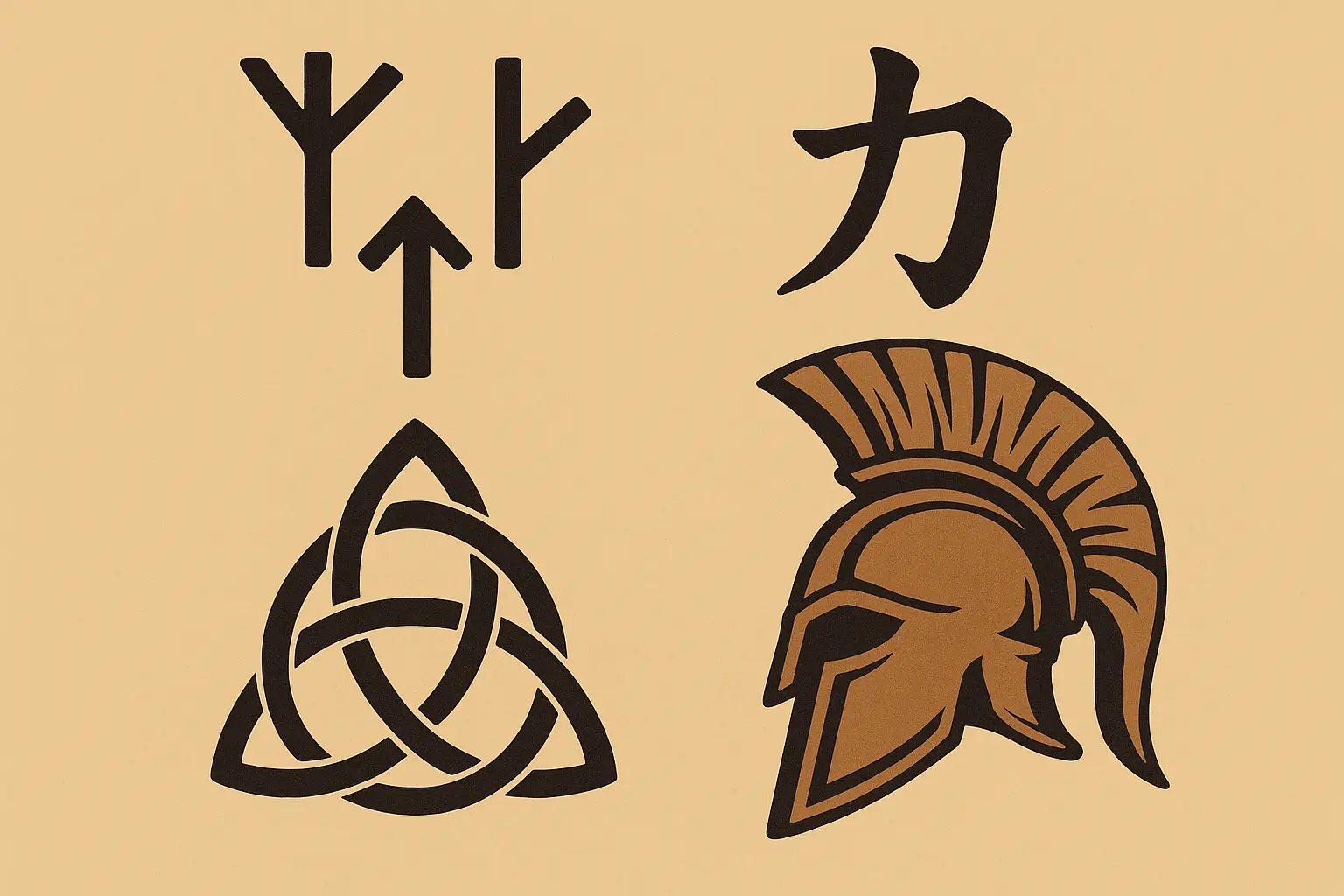 Cultural and mythological strength tattoo symbols