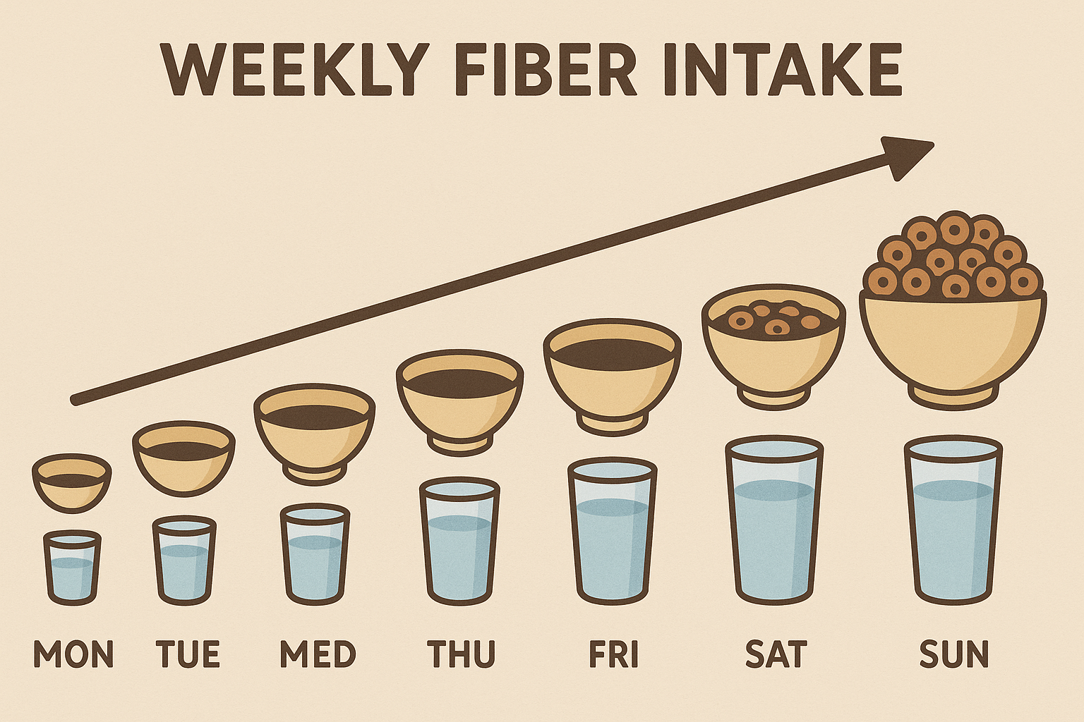 Gradual fiber introduction timeline chart