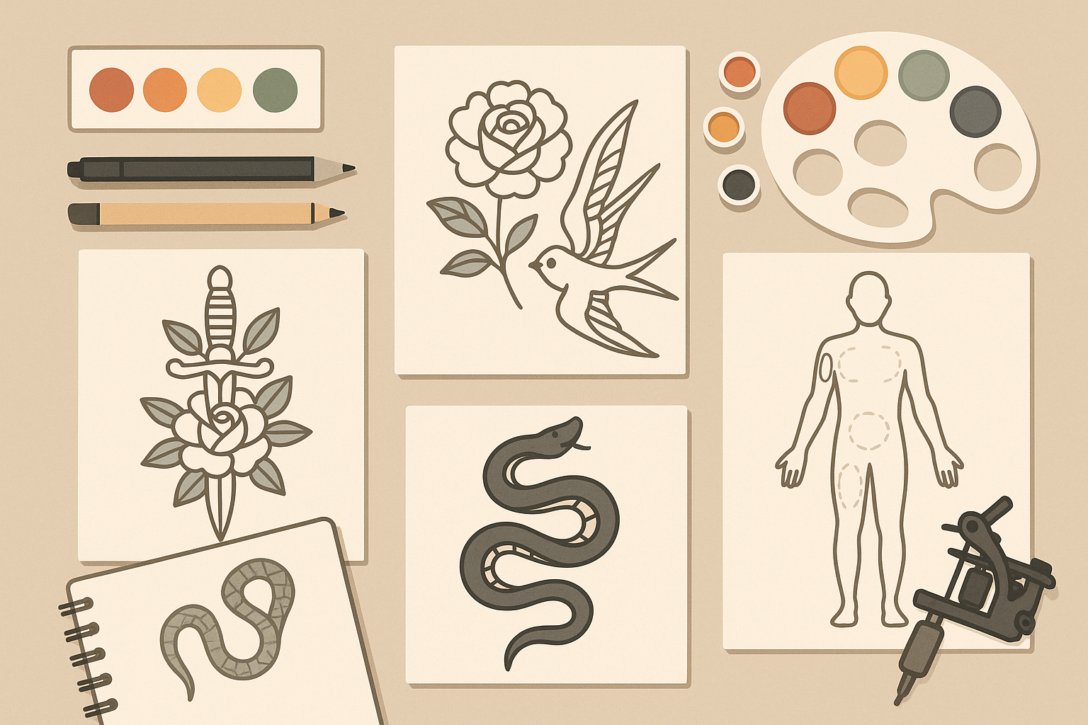 Feather tattoo design consultation process