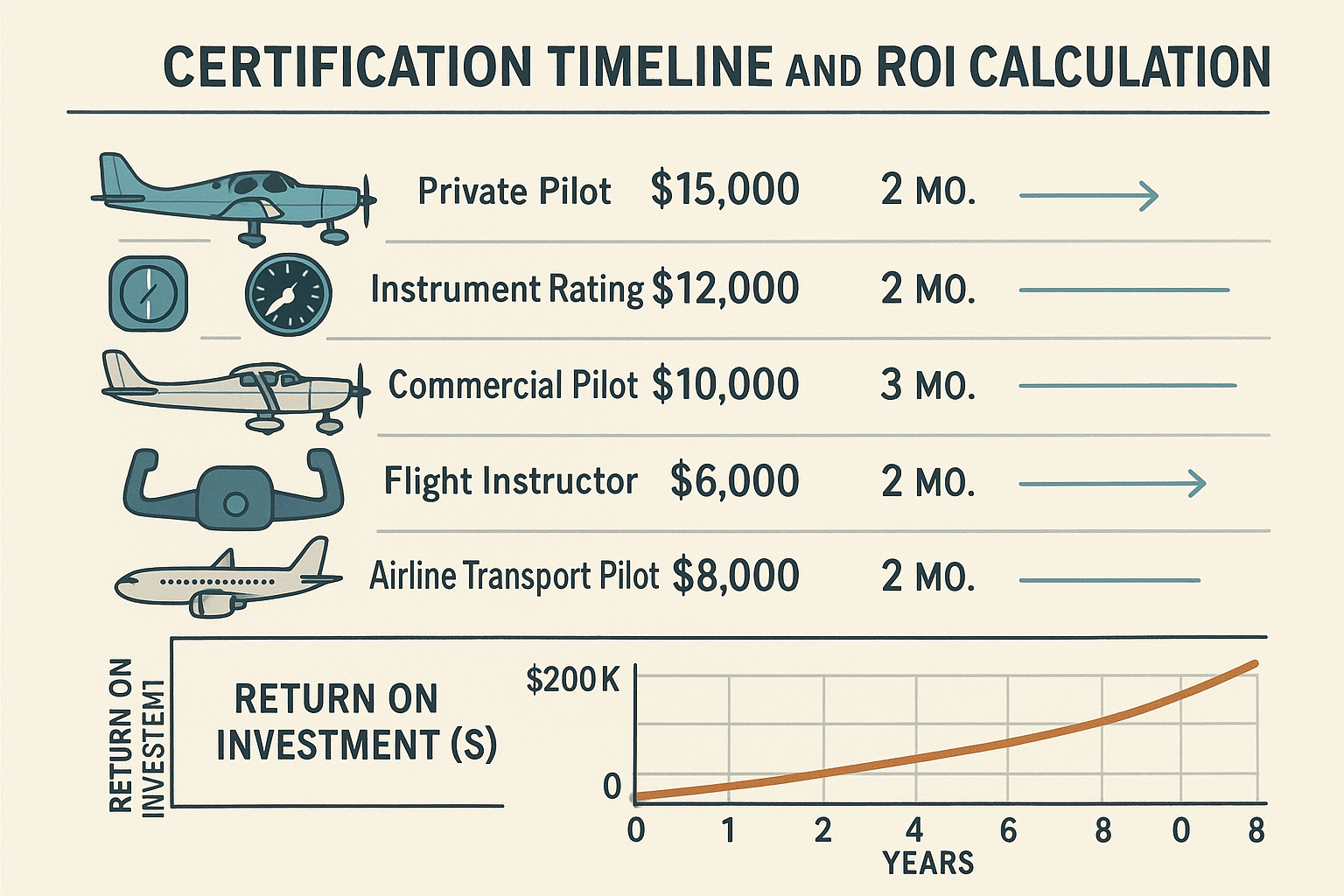 Aviation certification ROI strategy