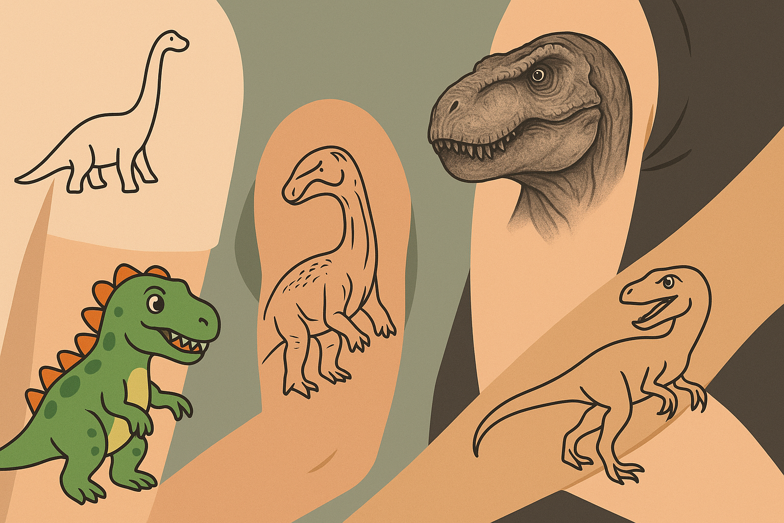 Stunning dinosaur tattoos collection showcase