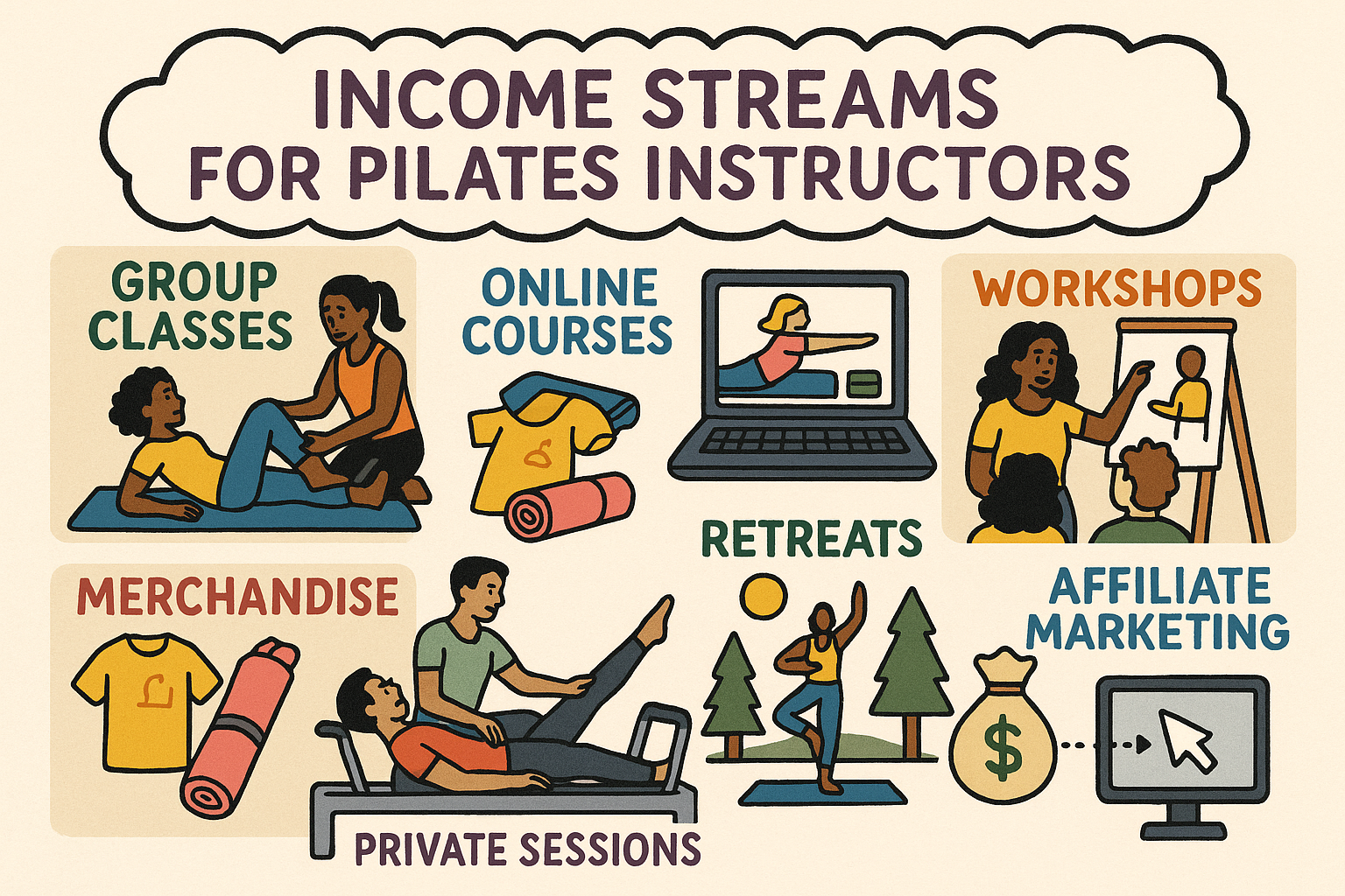 Diverse income streams visualization