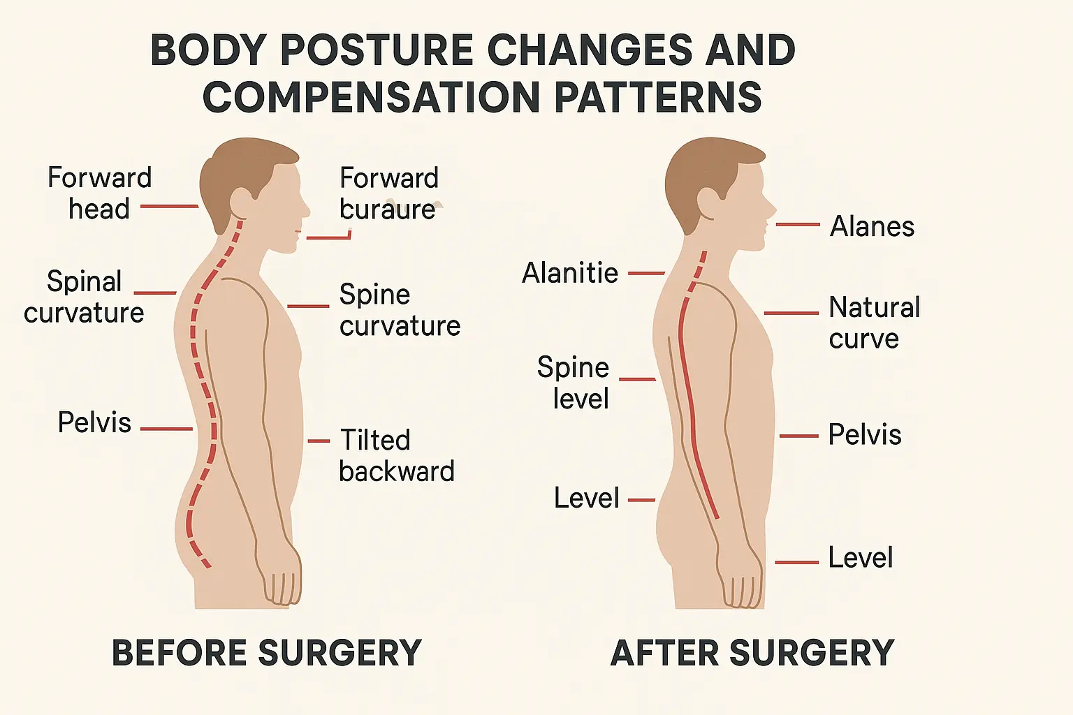 Body compensation patterns after hemorrhoid surgery