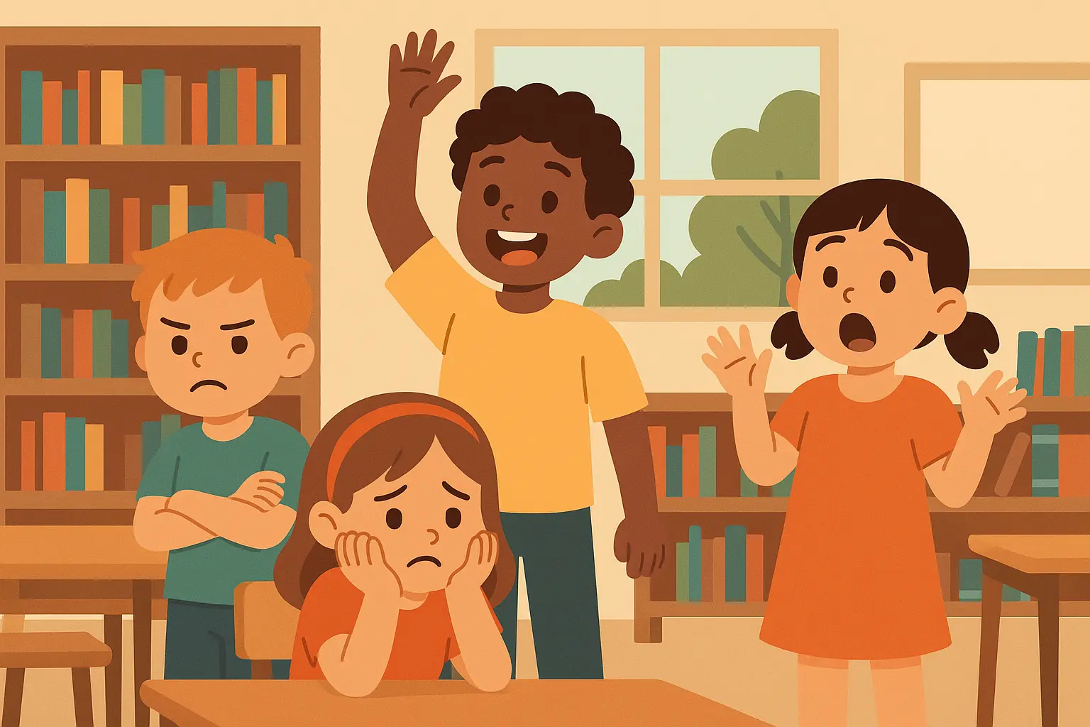 Visual and interactive story elements