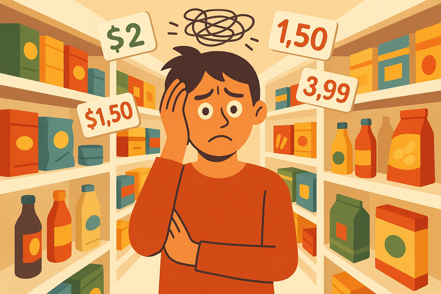 Budget meal planning psychology concept