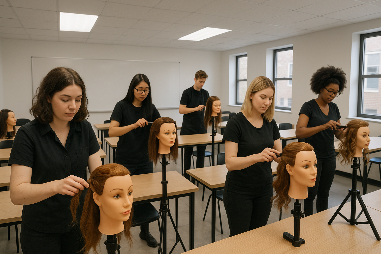 Cosmetology school graduation ceremony