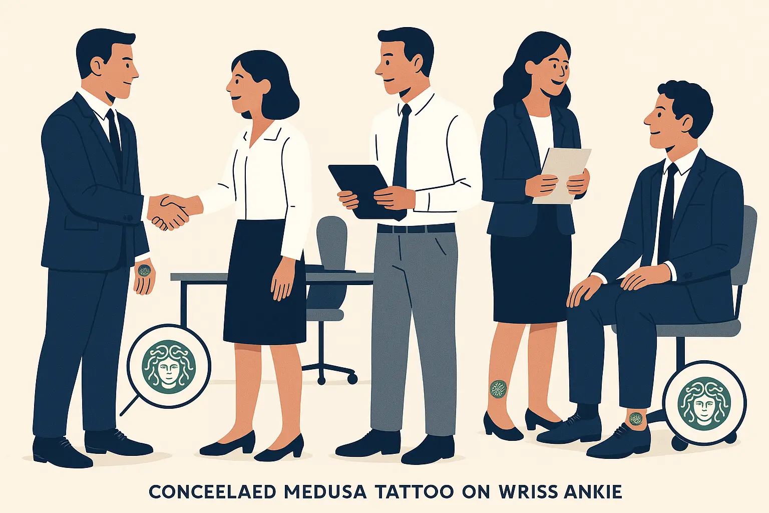 Professional environment compatibility for Medusa tattoos