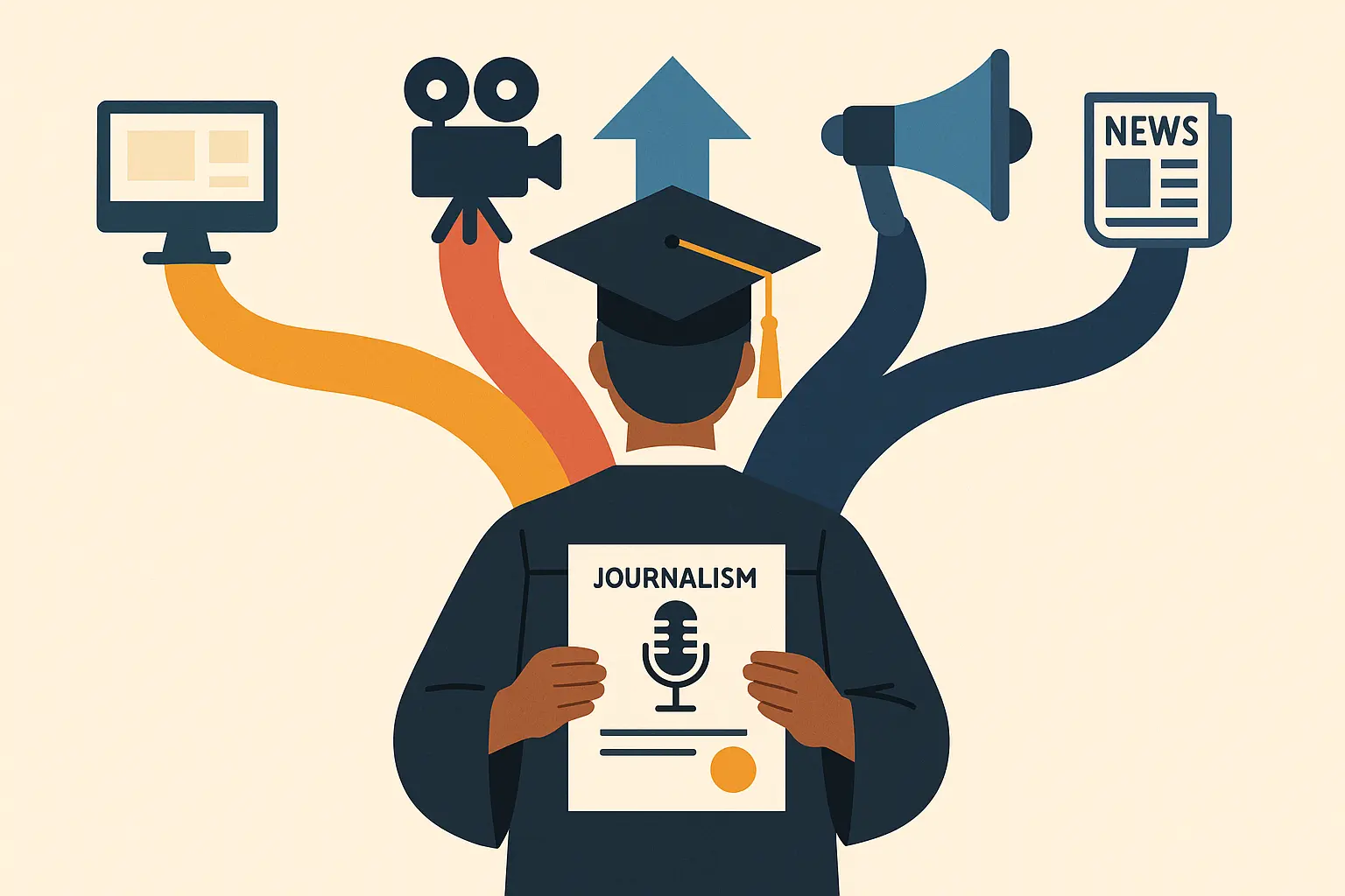 Journalism degree completion celebration