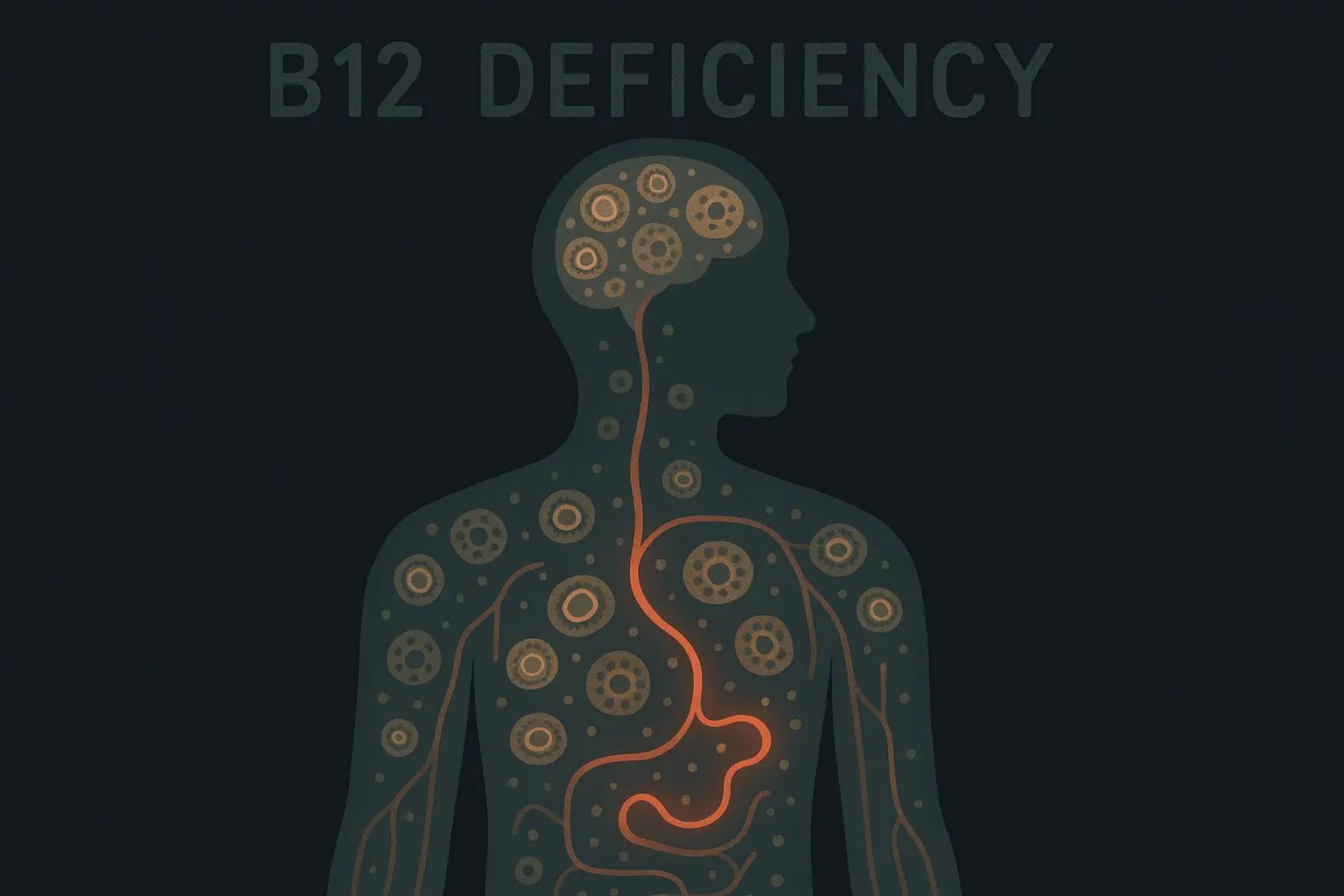 B12 deficiency cellular damage illustration