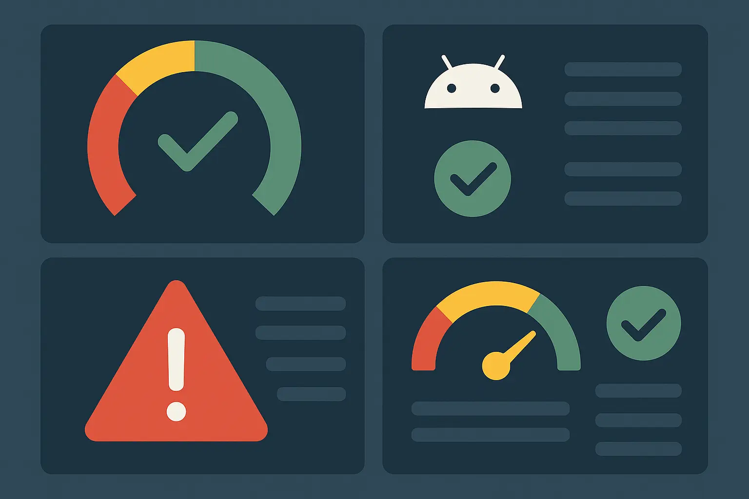Android backup health monitoring dashboard showing sync status