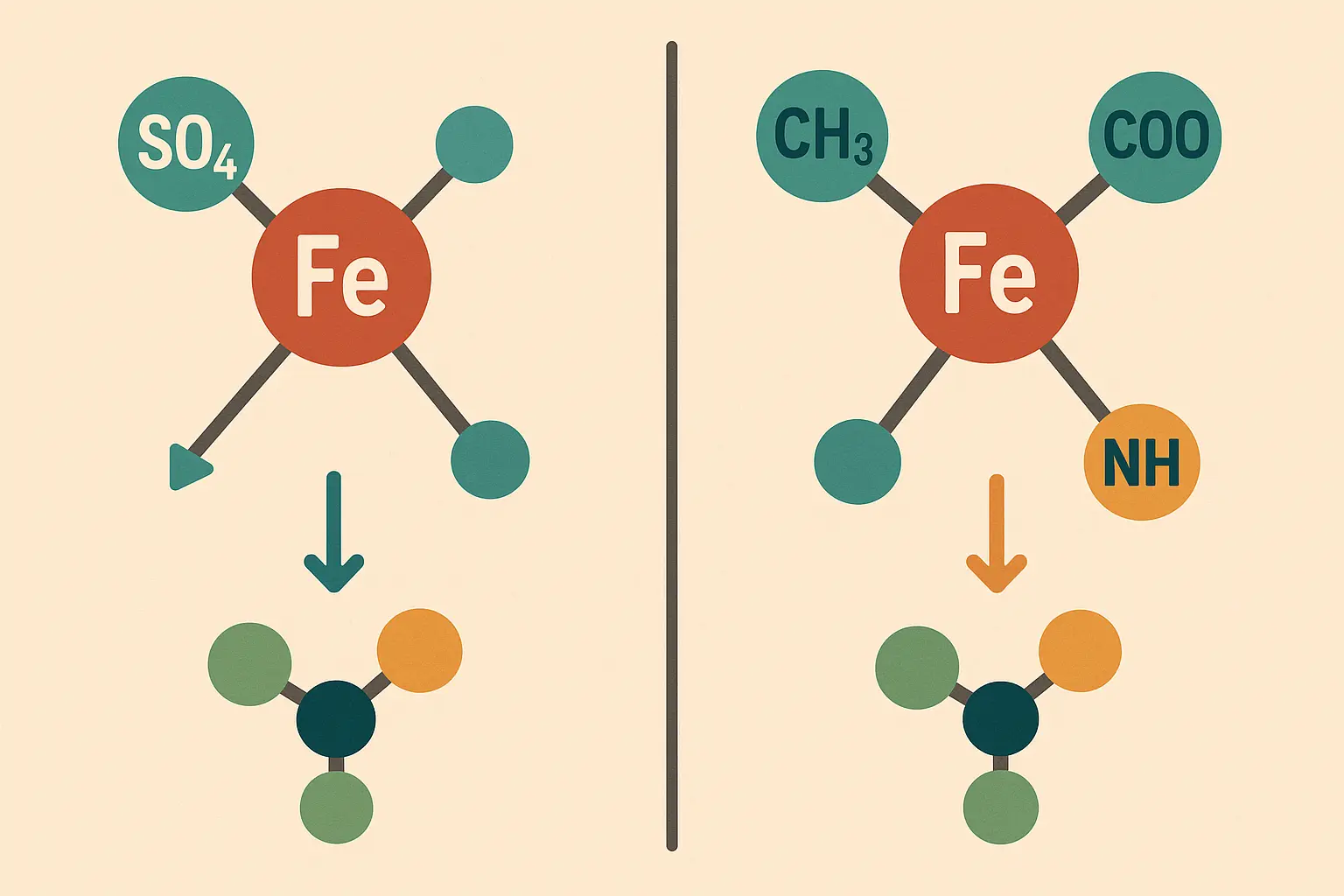 Different iron formulation molecular structures