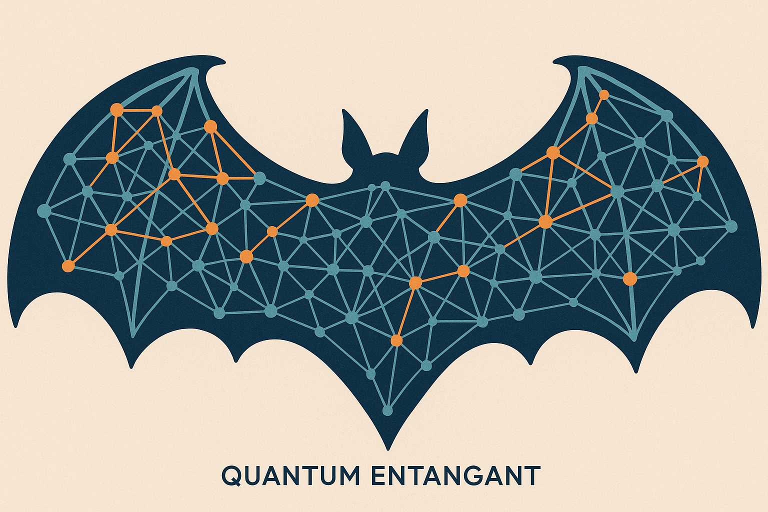 Quantum physics inspired bat wing tattoo designs