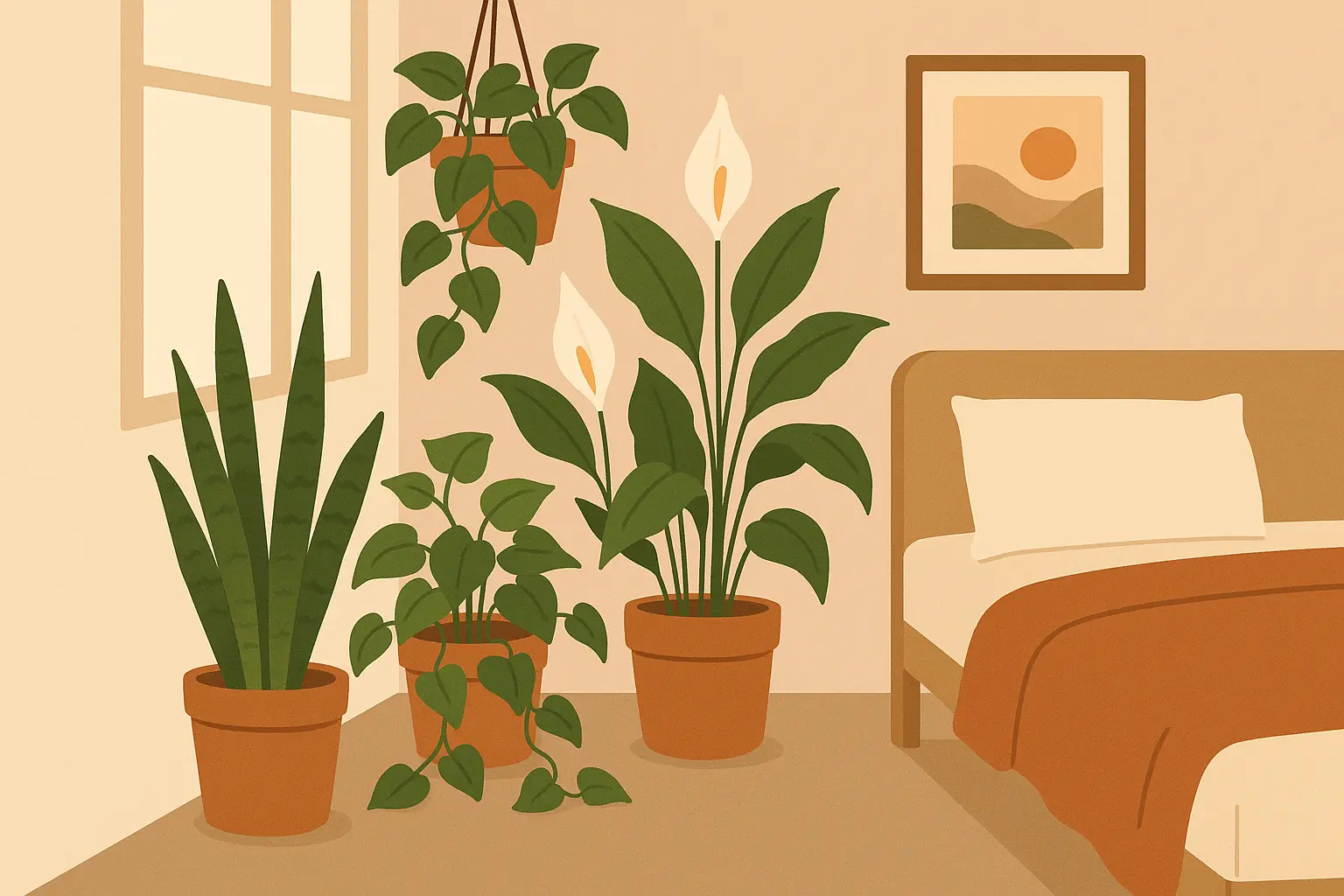 Air-purifying plants