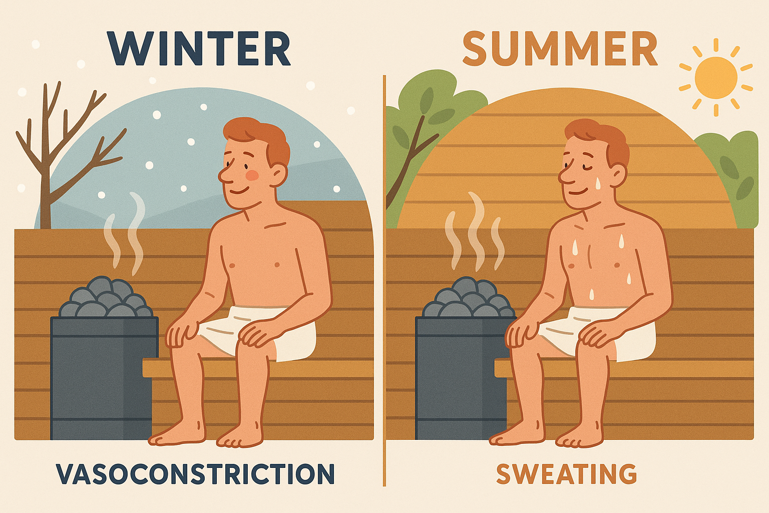 Seasonal sauna weight loss variations