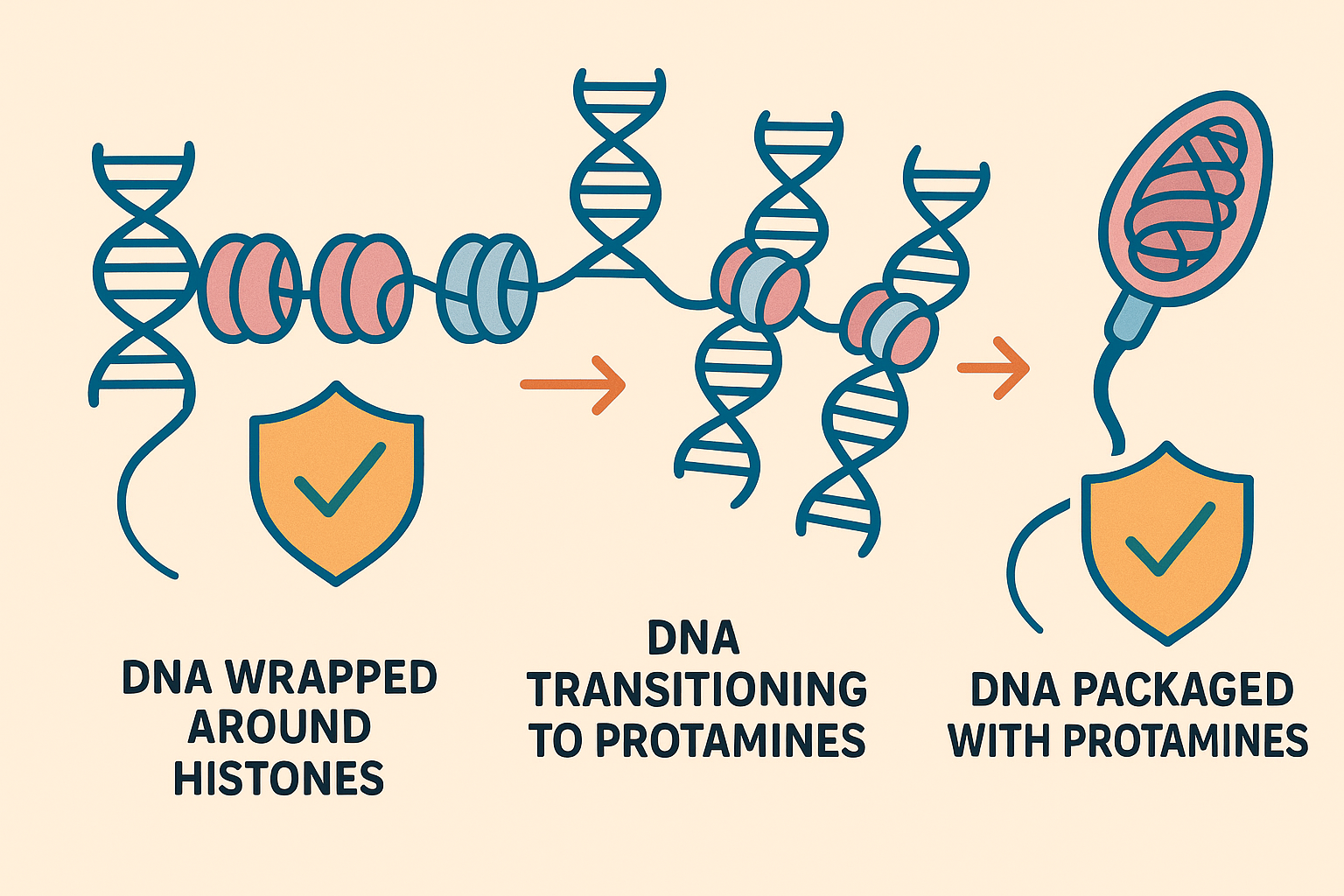 DNA integrity protection during sperm development