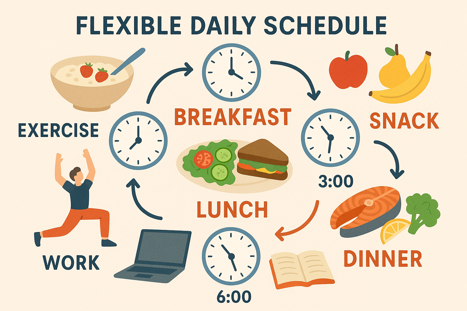 Flexible meal timing strategies post-surgery