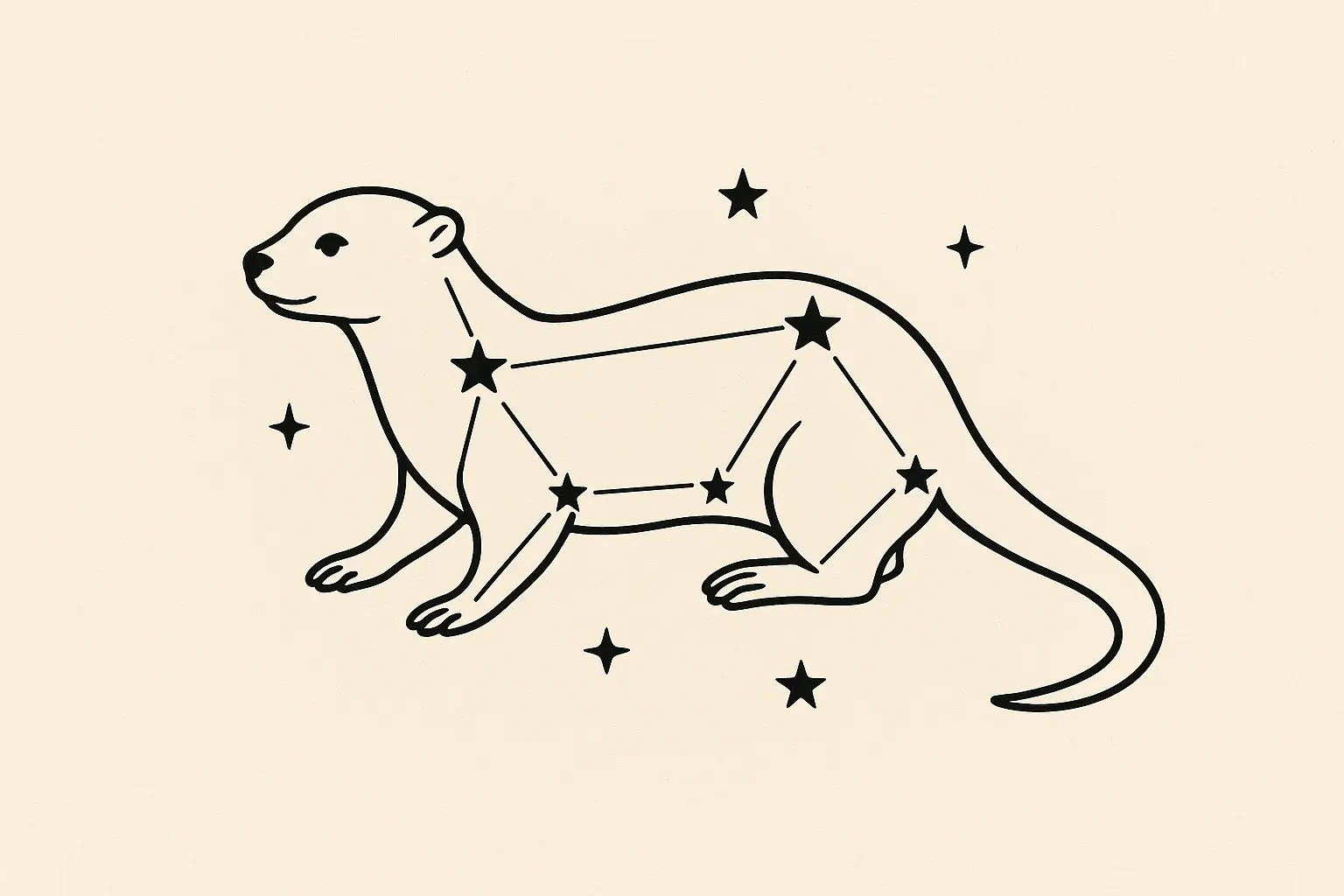 Watercolor otter splash tattoo design
