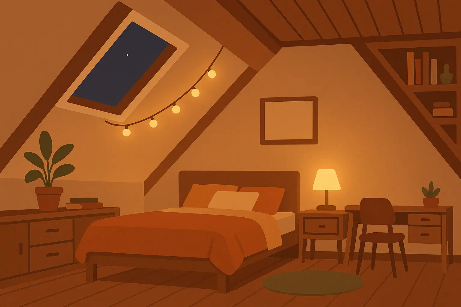 Low sloped ceiling bedroom transformation