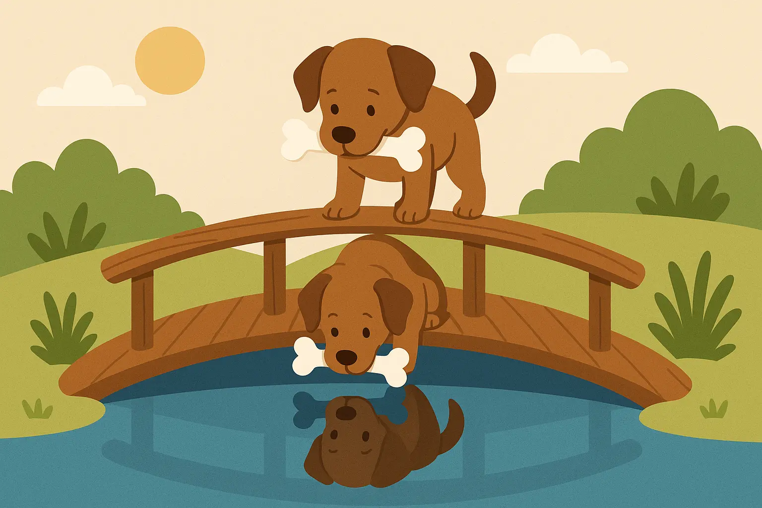 Consequences and decision-making theme illustration