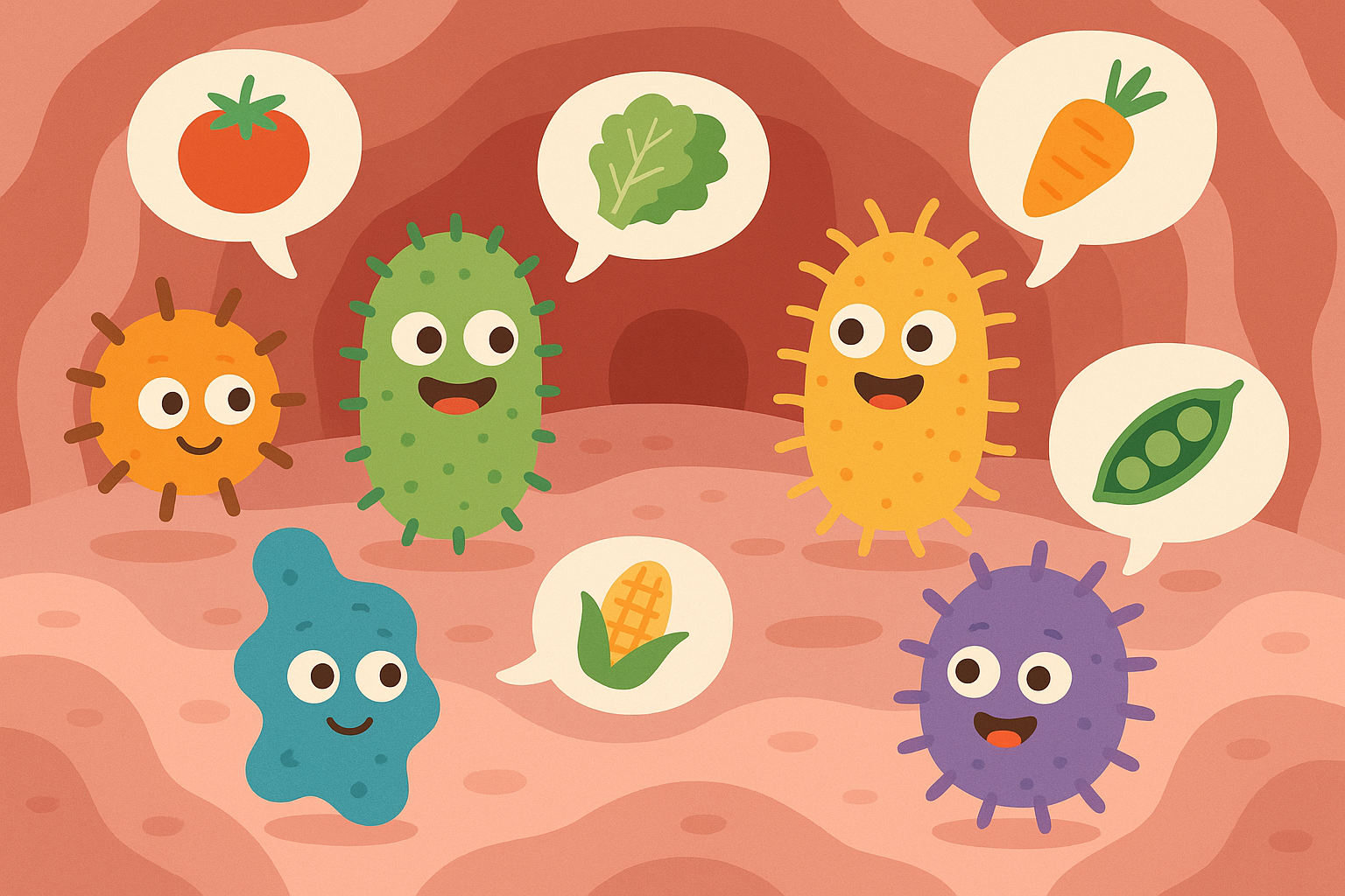 Gut bacteria communication with brain diagram