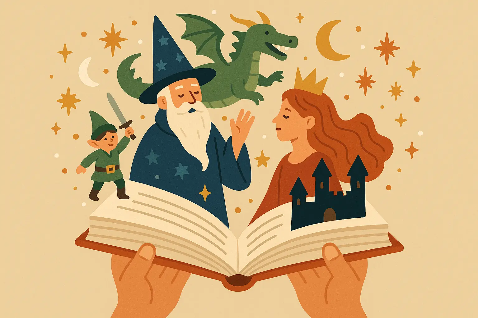 Modern digital storytelling tools and traditional folktale elements