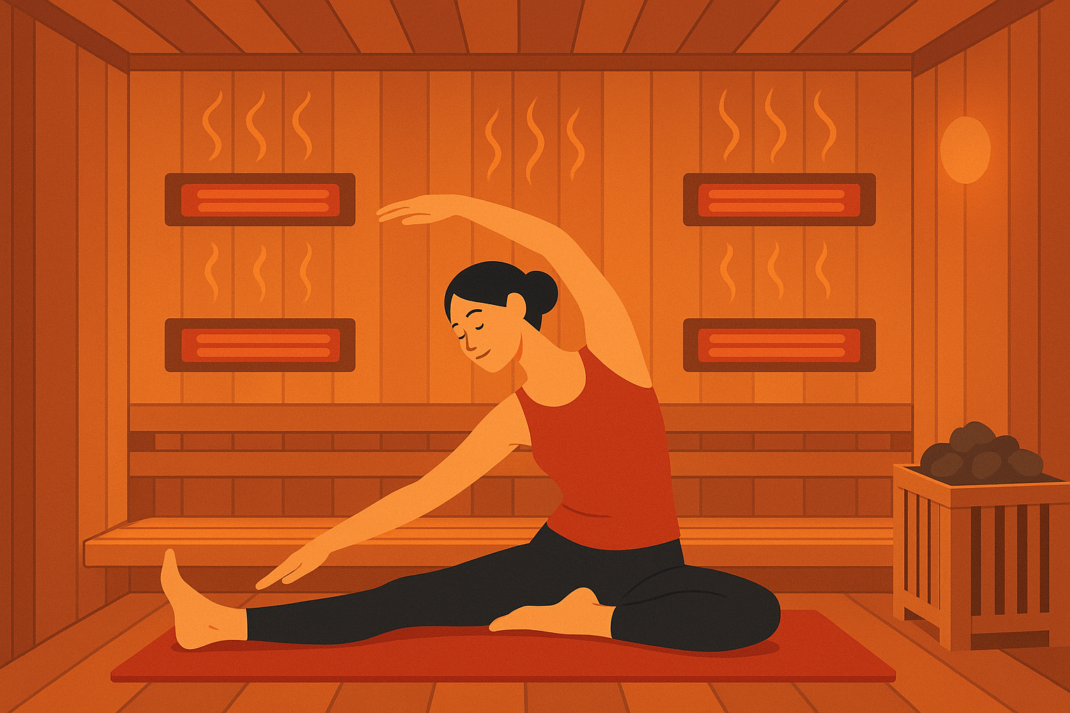 Sauna workout science infographic