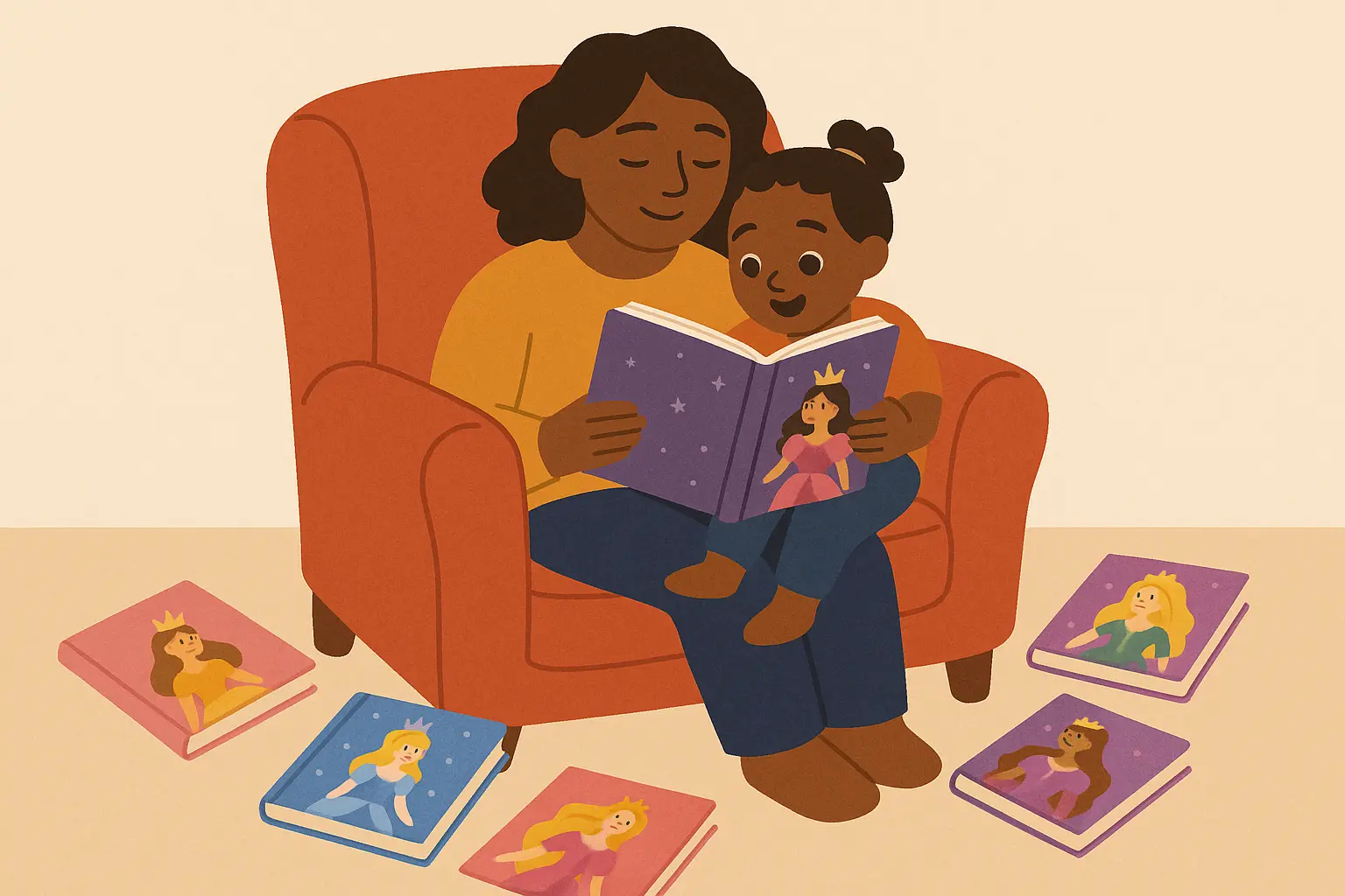 AI-powered storytelling interface creating princess tales